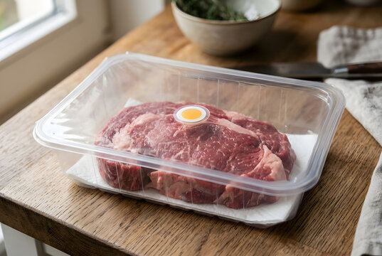 Frische&uuml;berwachung bei verpacktem Fleisch