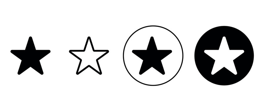Star vector icons. Set of star symbols 
