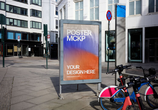Mockup Of Customized Sign In City