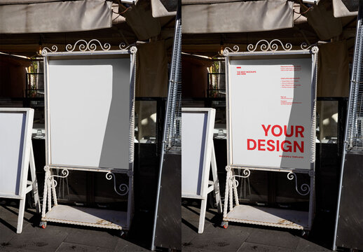 Mockup Of Customized Freestanding Sign