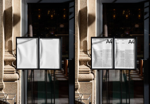 Mockup Of Customized A4 Posters