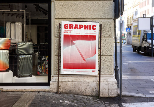 Mockup Of Customizable Poster By Building