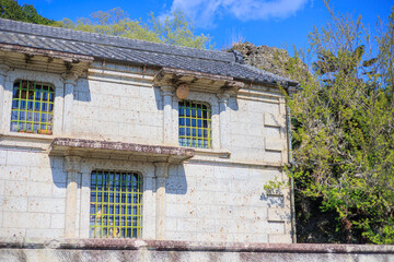Byobuiwa Stone Company Stone Warehouse (West Warehouse) Built in 1908 in Oya, Utsunomiya, Tochigi, Japan © photok