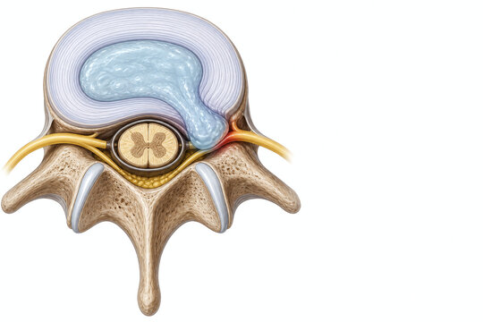 Posterolateral Herniated Disc Compressing Spinal Nerve Root