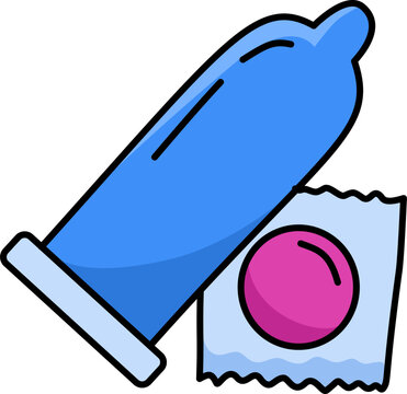 opened condom packaging with blue prophylactic latex material