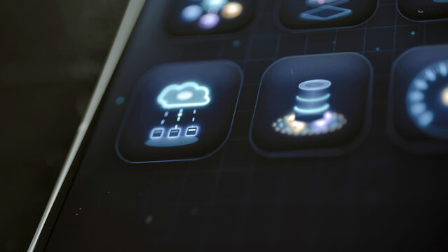 Cloud network sits beside glowing data vault
