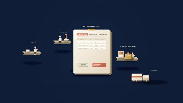 Procurement System Dimensional Editorial Object Sculpture V1.3