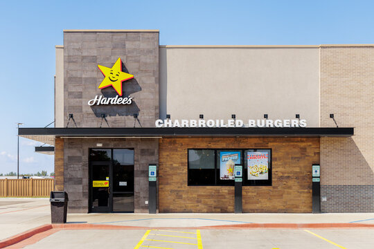 Joliet, IL, USA - August 28, 2026: Hardee's is an American fast food restaurant chain that's operated by CKE Restaurants Holdings.