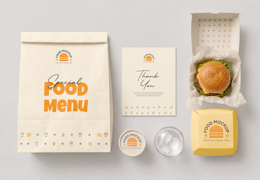 Fast Food Packaging Mockup Set