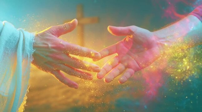 the Lord God extends his hand