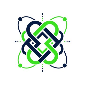Quantum Encryption Knot Cybersecurity Technology Logo