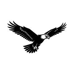 Fototapeta premium Soaring Bald Eagle Vector Logo
