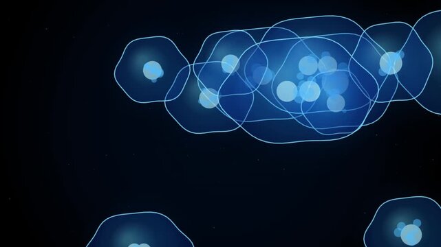 Glowing Blue Cell Membrane Microbiology Science Motion Graphic