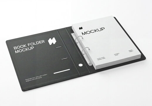 Book Folder Binder Mockup