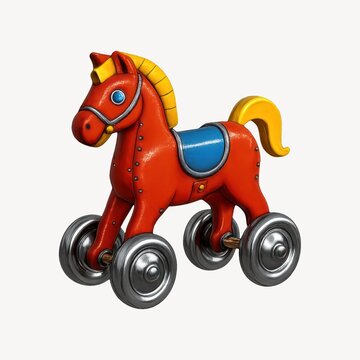 Vintage toy horse illustration