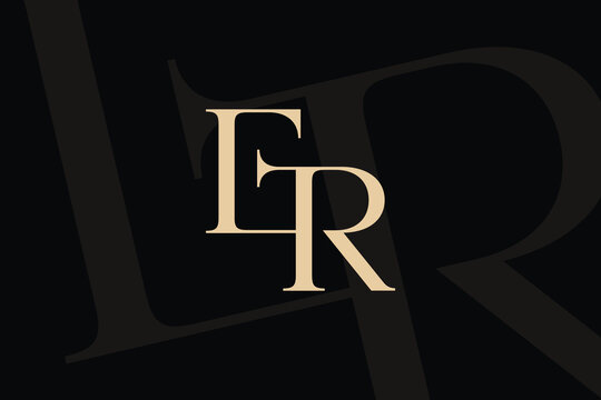 ER or RE letter logo icon design. Classic style luxury initials monogram.