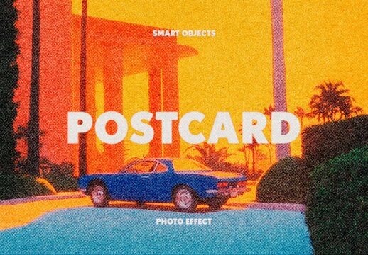 Postcard Photo Effect For Poster And Social Media Design