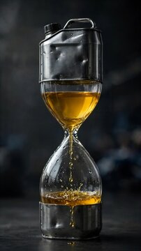 Hourglass of Golden Fuel and Racing Time