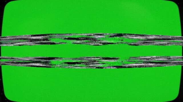Retro television screen glitch, vibrant green background distortion, fuzzy static interference, abstract digital noise, evoking disconnection