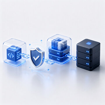 Secure software supply chain connecting code and protected servers