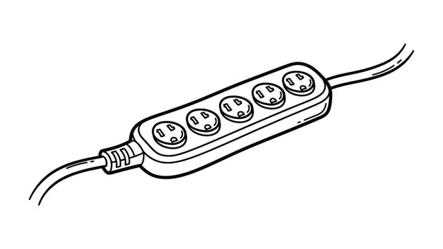 Electrical power strip extension cord with multiple sockets