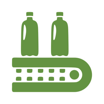 Bottle Conveyor Recycling Process Pictogram