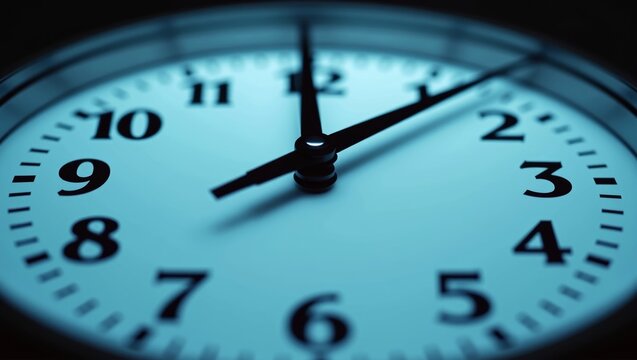 Analog clock displaying the time as two o'clock, symbolizing the passage of time, accuracy, organized plans, and imminent due dates