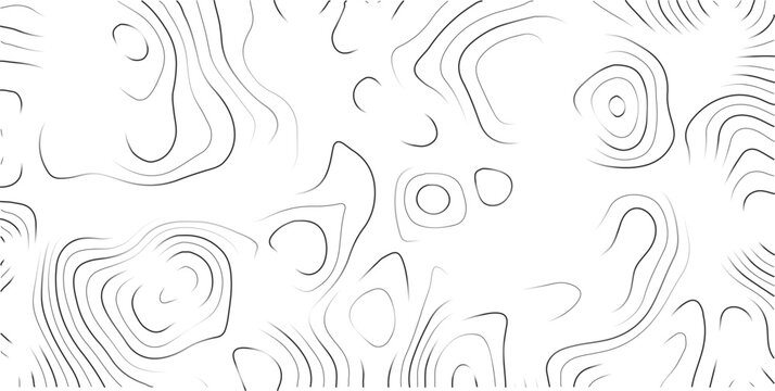 White topographic map contour lines. Seamless pattern vector background. Geography and landscape elevation map texture for design