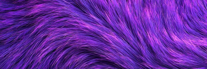 Fototapeta premium Abstract close-up of flowing purple fur or hair texture with shimmering highlights
