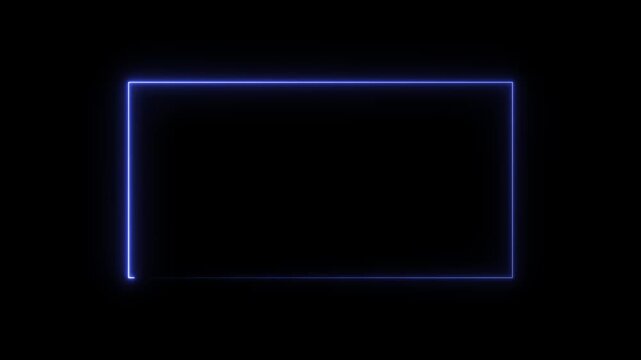 saber neon glowing animation. abstract colorful saber frame animation black background.