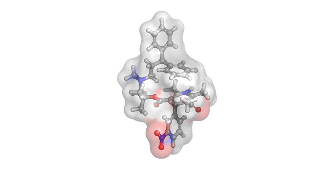 Lercanidipine, vasoselective third-generation calcium channel blocker that smoothly lowers blood pressure with minimal ankle swelling, 3D molecule 4K