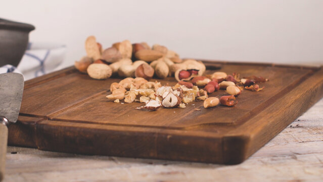 Dry fruits on wooden table