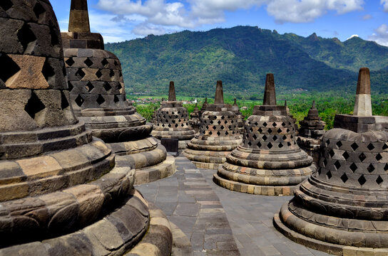Borobudur is a 9th-century Mahayana Buddhist temple located in Magelang Regency, Central Java, Indonesia.