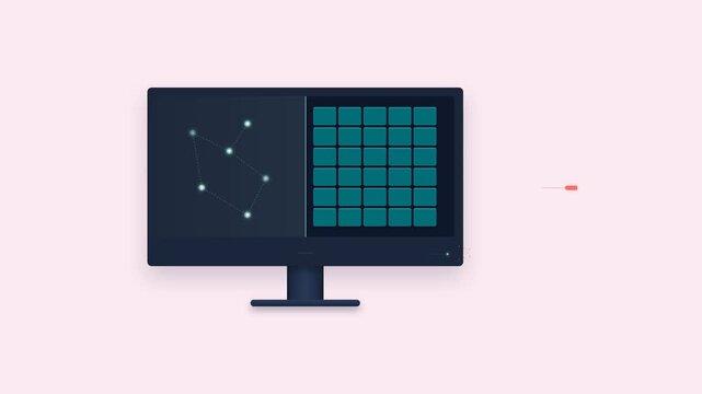 Abstract Digital Network Firewall Protection and Cyber Security Animation