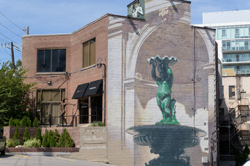 Obraz premium trompe-l'œil mural by Emmanuel Jarus with the Micki Moore Foundation outside Designer's Walk, 320 Davenport Rd, Toronto