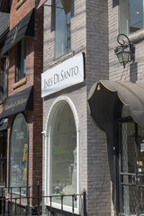 Obraz premium exterior building facade and sign of Ines Di Santo, a bridal shop, at their temporary location, 180 Davenport Rd, Toronto