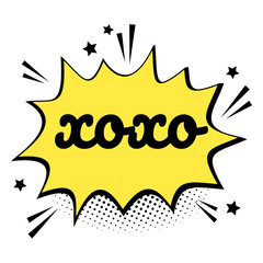 Png xoxo word speech bubble comic calligraphy clipart © Rawpixel.com