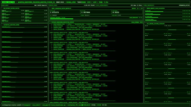 Deep Learning GPU Cluster AI Model Training Animation.