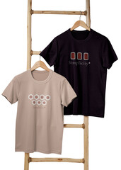 Naklejka premium T-shirt png, black simple fashion with printed tribal design
