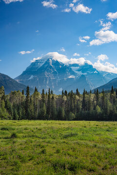 Mount Robson in the morning sun, British Columbia, Canada
