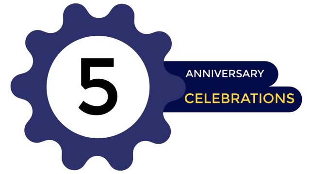 5th anniversary celebrations with blue flowers