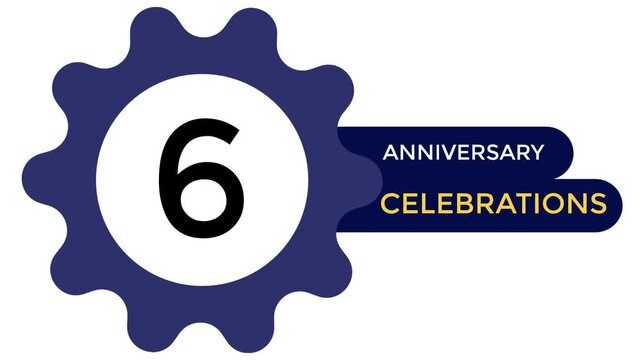 6th anniversary celebrations with blue flowers