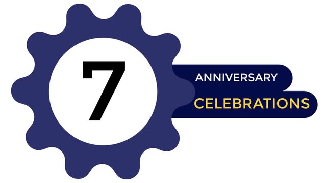 7th anniversary celebrations with blue flowers