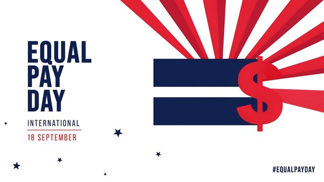 Equal pay day international celebration design