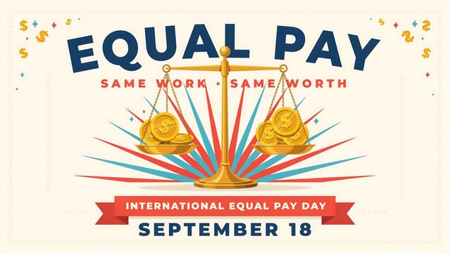 Equal pay day same work same worth poster