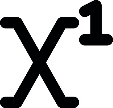 Superscript minimal line vector icon