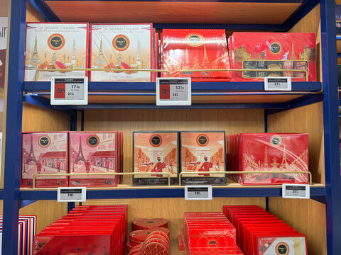 Maxims French Chocolate Assortment in Airport Duty Free Boutique