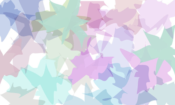 Abstract overlapping pastel shapes with watercolor transparency creating soft dreamy atmosphere. Pastel background