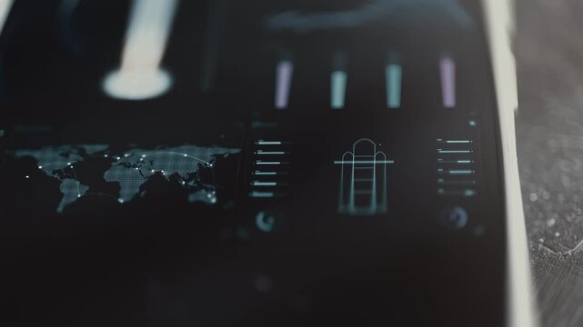 Global mission panel combines world map and payload outline