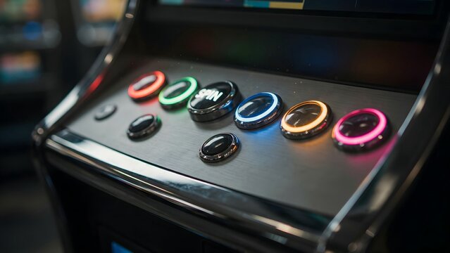 Colorful Control Buttons on Car Dashboard with Modern Technology